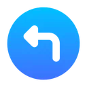 Free Road Sign Turn Left Ahead Icon