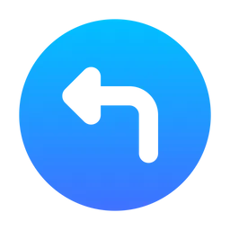 Free Road Sign Turn Left Ahead  Icon