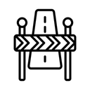 Free Roadblock Barrier Construction Icon
