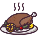 Free Turkey Roast Chicken Thanksgiving Icon
