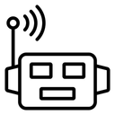 Free Roboter WLAN Signal Symbol