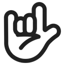 Free Gesture High Contrast Icon