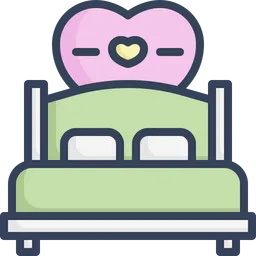 Free Romantisches Bett  Symbol