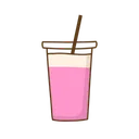 Free Rosa Milch Erdbeermilch Pastellmilch Symbol