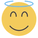 Free Rosto Sorridente Com Halo Emojis Emoji Ícone