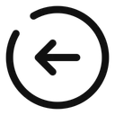 Free Round arrow left  Symbol