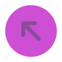 Free Round arrow left up  Icon