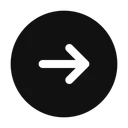 Free Round Arrow Right Icon
