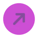 Free Round arrow right up  Icon