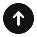 Free Round Arrow Up Icon
