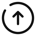 Free Round arrow up  Symbol