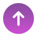 Free Round Arrow Up Icon