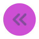 Free Round double alt arrow left  アイコン