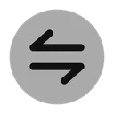 Free Round Transfer Horizontal Icon