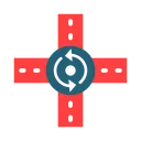 Free Roundabout Road Traffic Circle Icon