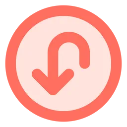 Free Rounded down arrow  Icon