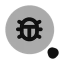 Free Rounded Magnifer Bug Icon