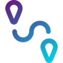 Free Route Location Map Icon