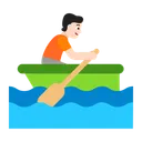 Free Rowing Boat Flat Icon