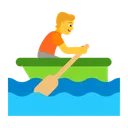 Free Rowing Boat Flat Icon