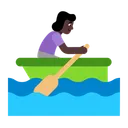 Free Rowing Boat Flat Icon