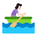 Free Rowing Boat Flat Icon