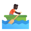 Free Rowing Boat Color Icon