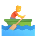 Free Rowing Boat Color Icon