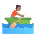 Free Rowing Boat Color Icon