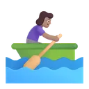 Free Rowing Boat Color Icon