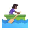 Free Rowing Boat Color Icon