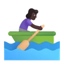 Free Rowing Boat Color Icon