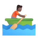 Free Rowing Boat Color Icon