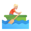 Free Rowing Boat Color Icon