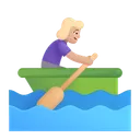 Free Rowing Boat Color Icon