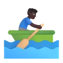 Free Rowing Boat Color Icon