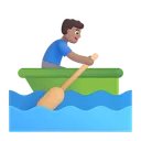 Free Rowing Boat Color Icon