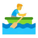Free Rowing Boat Flat Icon