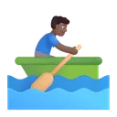 Free Rowing Boat Color Icon