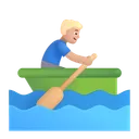 Free Rowing Boat Color Icon