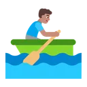Free Rowing Boat Flat Icon