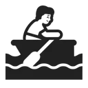 Free Rudern Boot Hoch Symbol