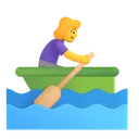 Free Rudern Boot Farbe Symbol