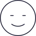 Free Ruhig Emoji Umriss Symbol