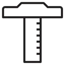 Free Ruler T Square Design Tool Icon