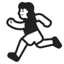 Free Running High Contrast Icon