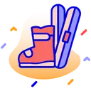 Free Ski Skier Ice Skiing Icon