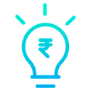 Free Rupees Bulb Idea Icon