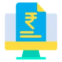 Free Monitor Rupees Document Finance Document Icon