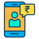 Free Rupees Mobile Mobile Payment Transaction Icon